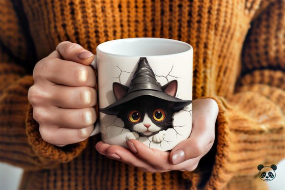Halloween Cat 3D Drink Coffee 3D Mug- Perfect Gift