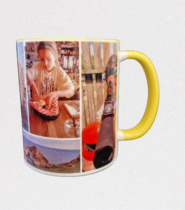 Personalized Colour Mug yellow - your picture or txt