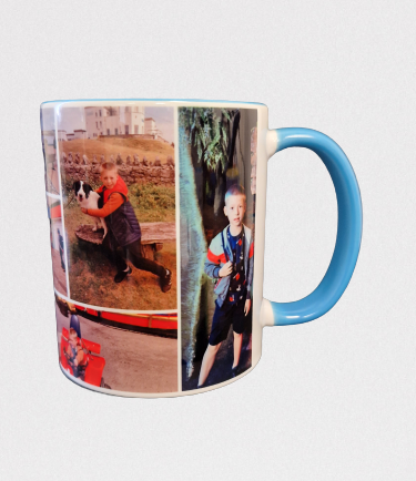 Personalized Colour Mug BLUE - your picture or txt