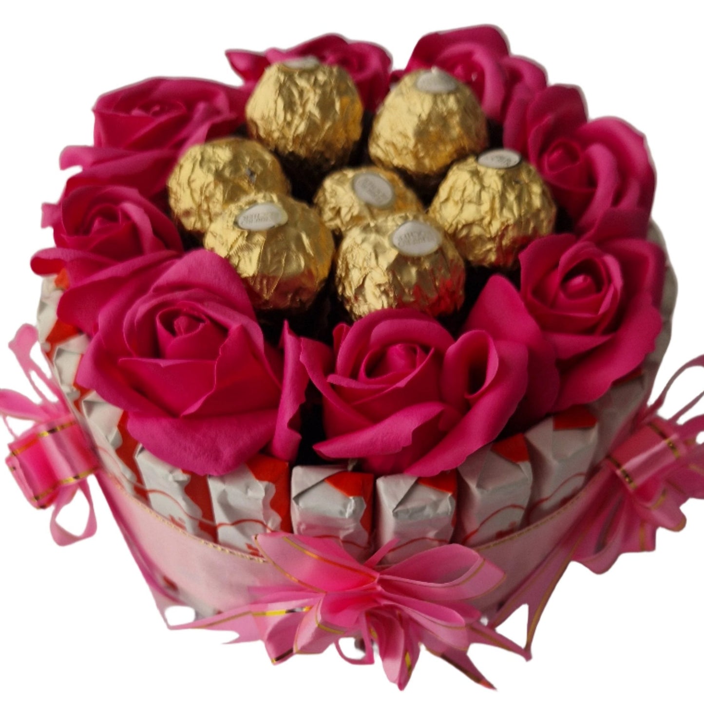 Chocolate Gift kinder chocolate and Ferrero Rocher midium size -19cm