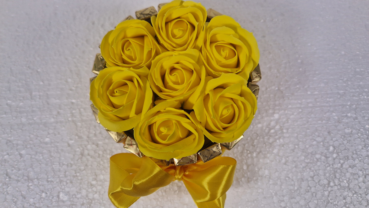 Chocolate Gift yellow - NERCI sweets ,soaps rouses size 15cm (Copy)
