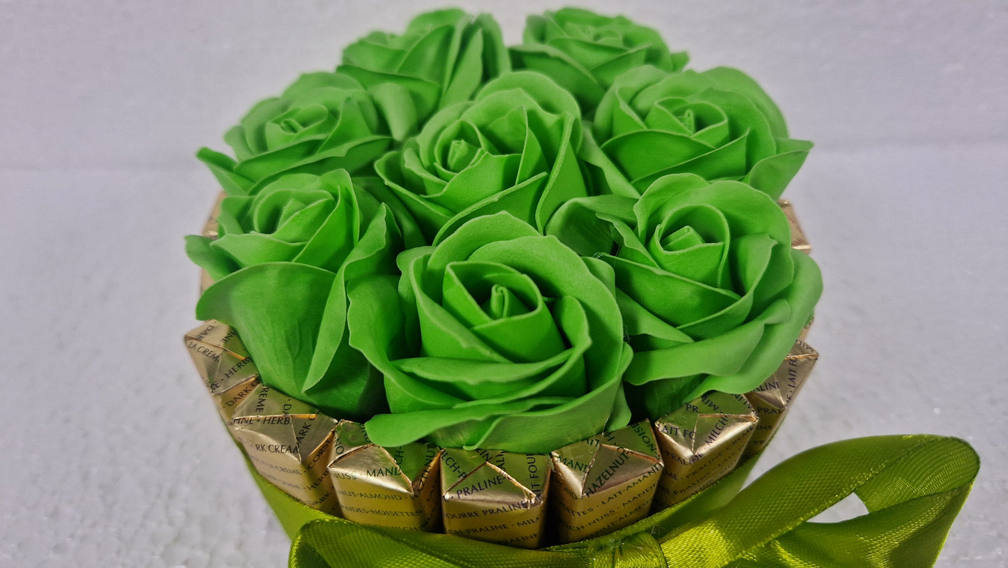 Chocolate Gift green - NERCI sweets ,soaps rouses size 15cm