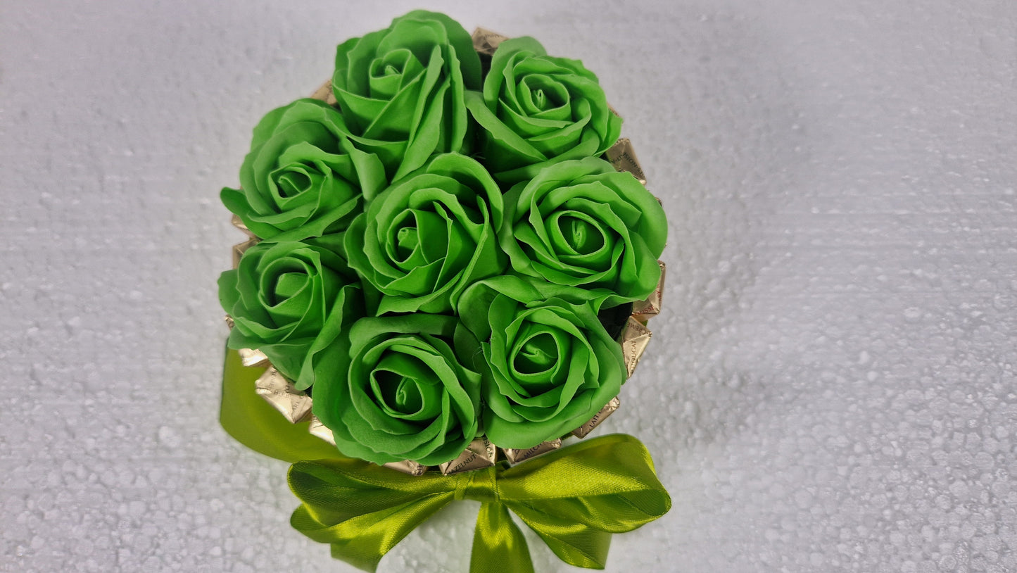 Chocolate Gift green - NERCI sweets ,soaps rouses size 15cm