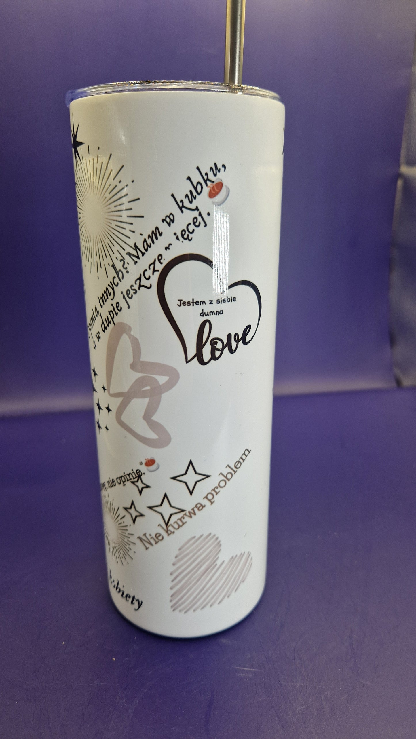 Oficjalny Termos Zajebistej Kobiety 600ml Stainless Steel Tumbler sublimation pattern full wrap colour