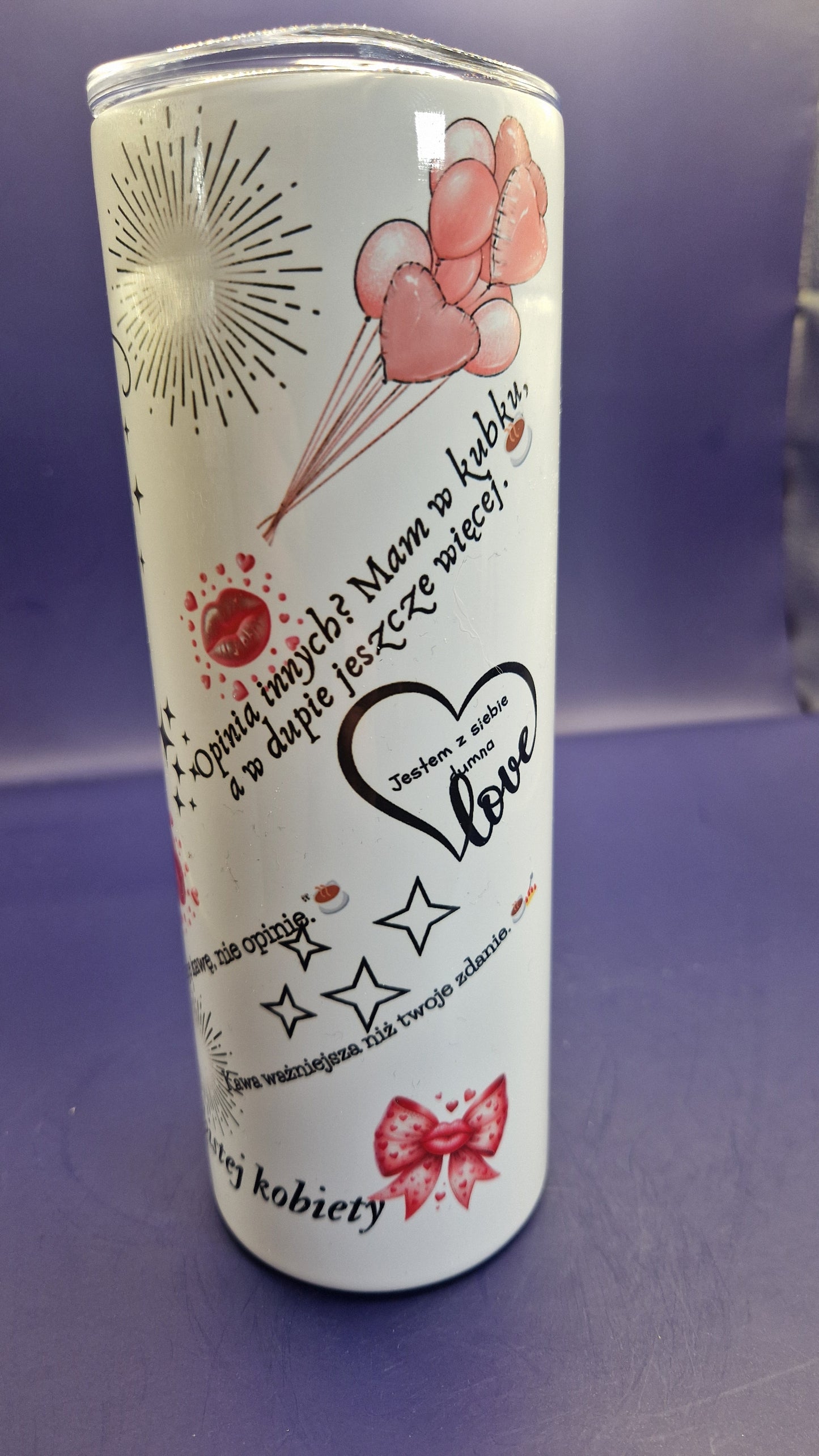 Oficjalny Termos Zajebistej Kobiety 600ml Stainless Steel Tumbler sublimation pattern full wrap colour