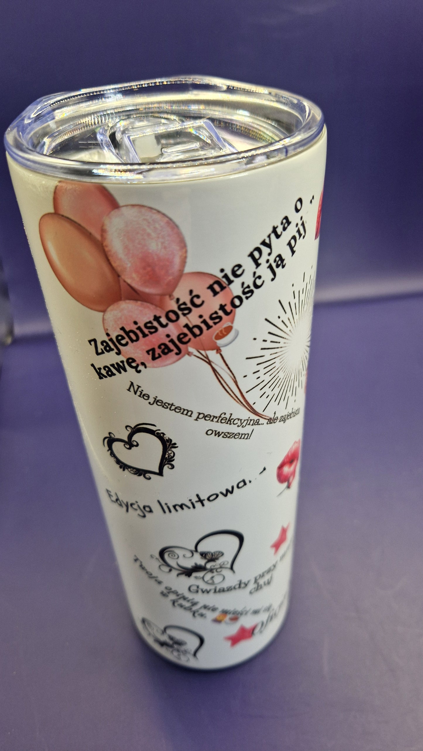 Oficjalny Termos Zajebistej Kobiety 600ml Stainless Steel Tumbler sublimation pattern full wrap colour
