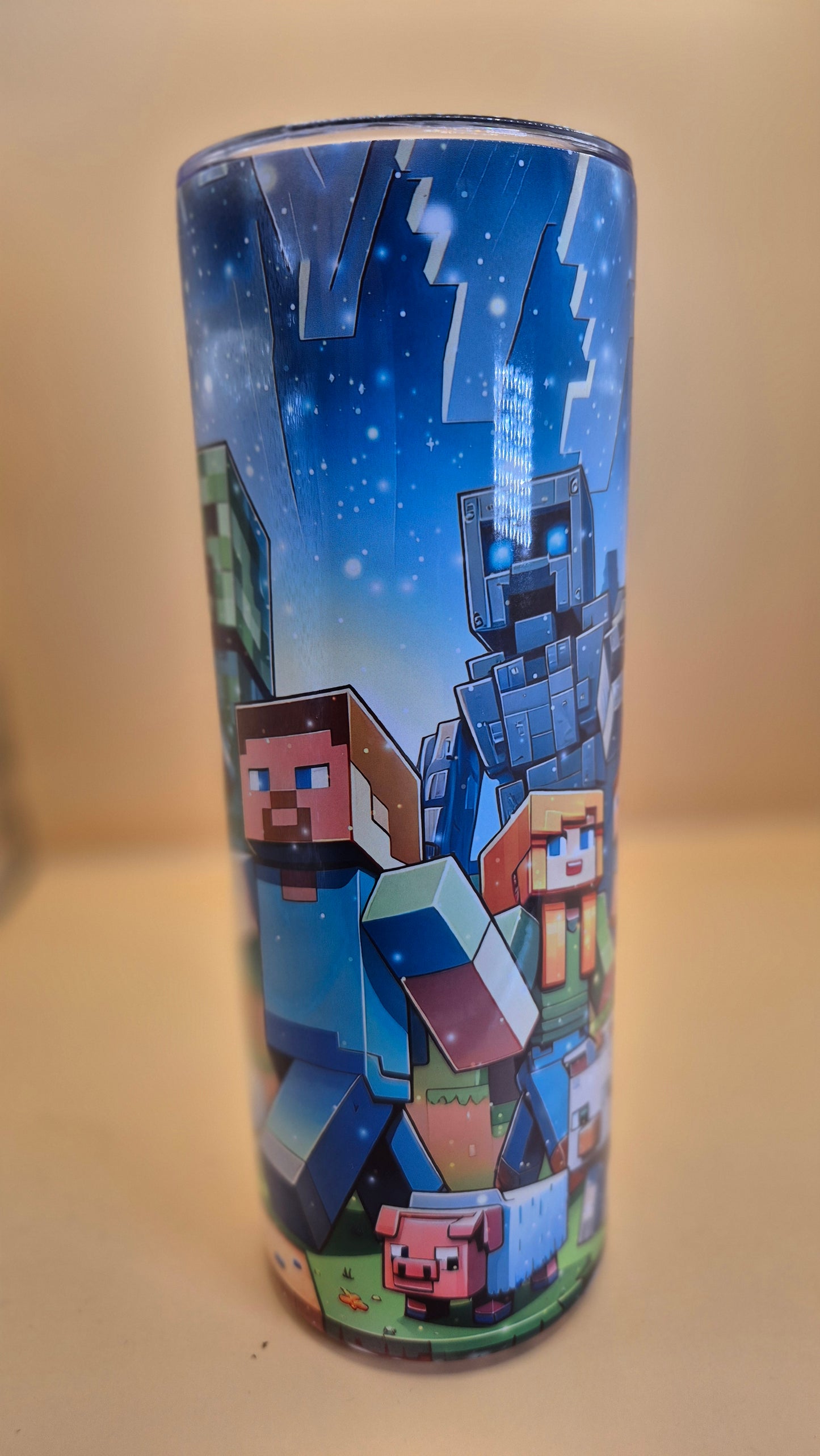 20 Game MINECRAFT Characters to choice Tumbler 600 ml hot and cold drinks