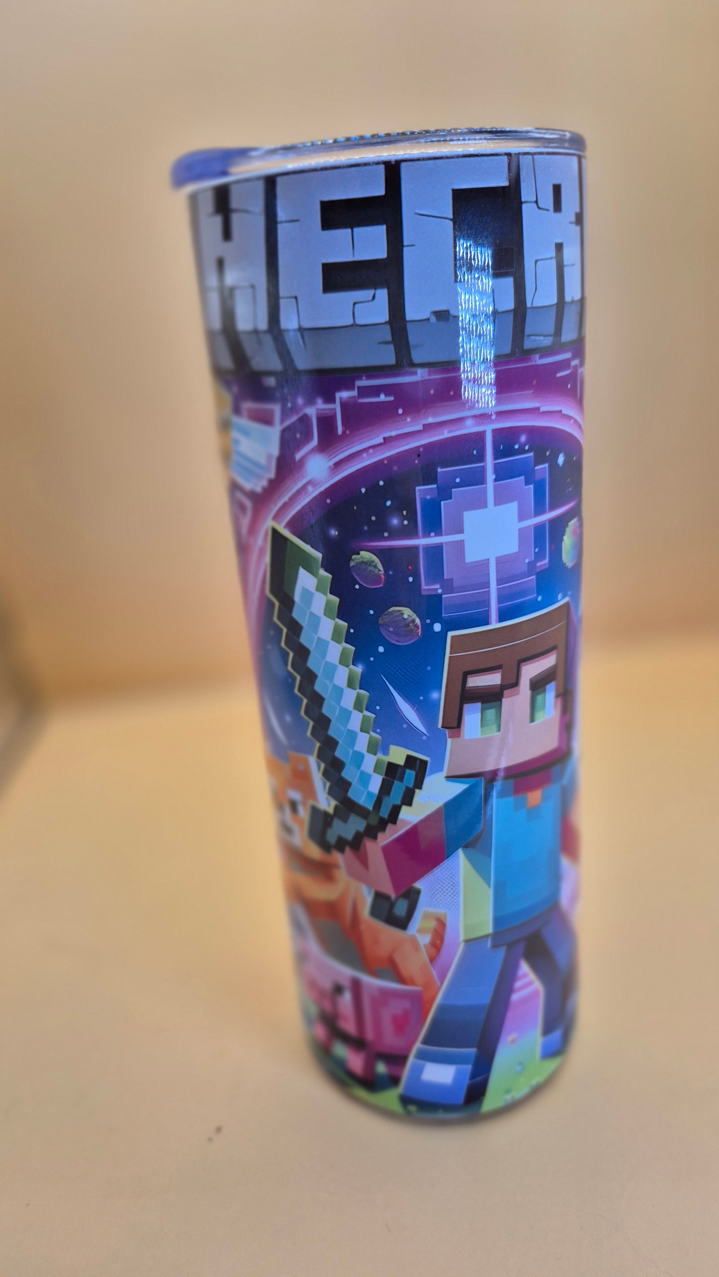 20 Game MINECRAFT Characters to choice Tumbler 600 ml hot and cold drinks