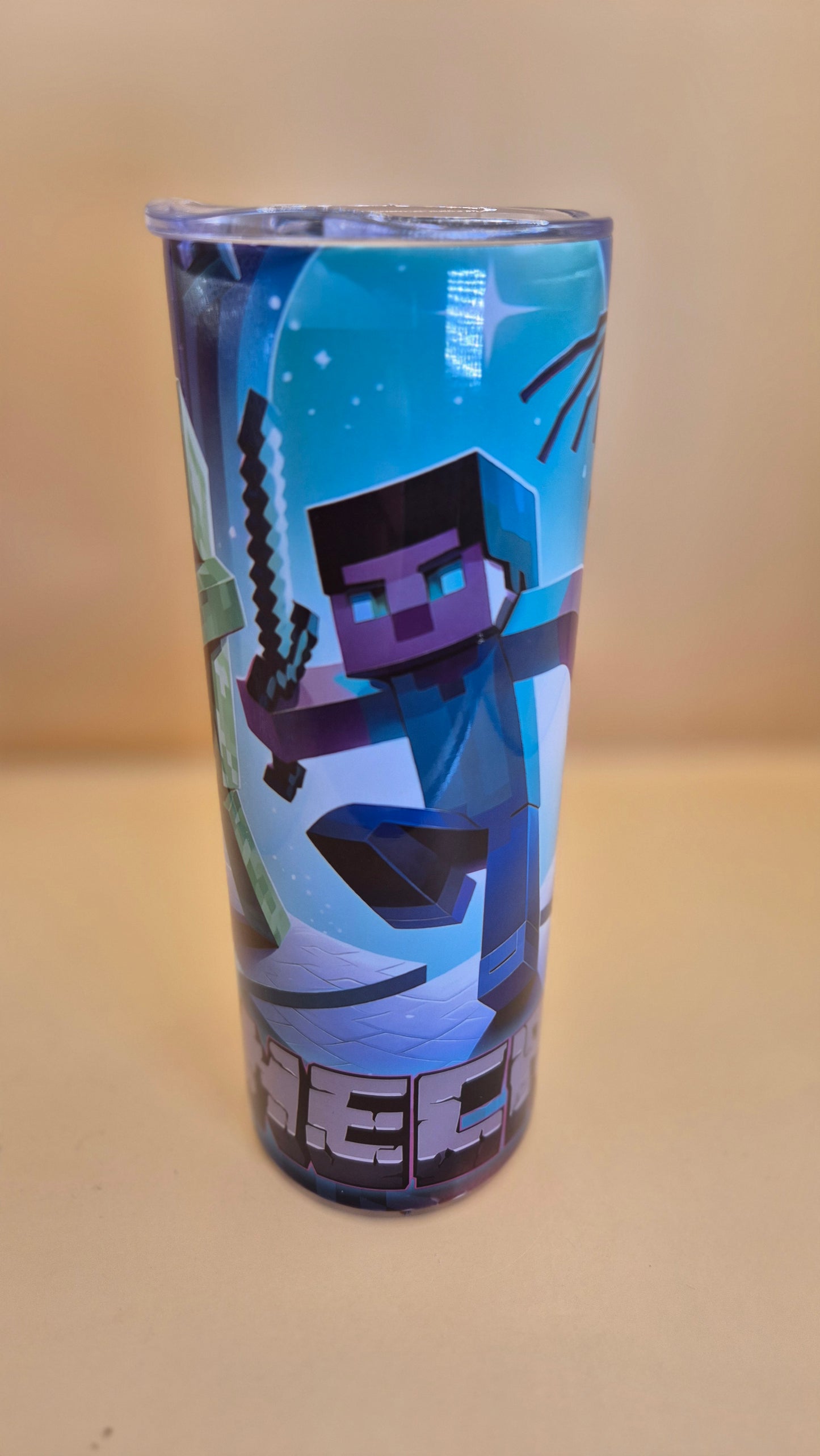20 Game MINECRAFT Characters to choice Tumbler 600 ml hot and cold drinks