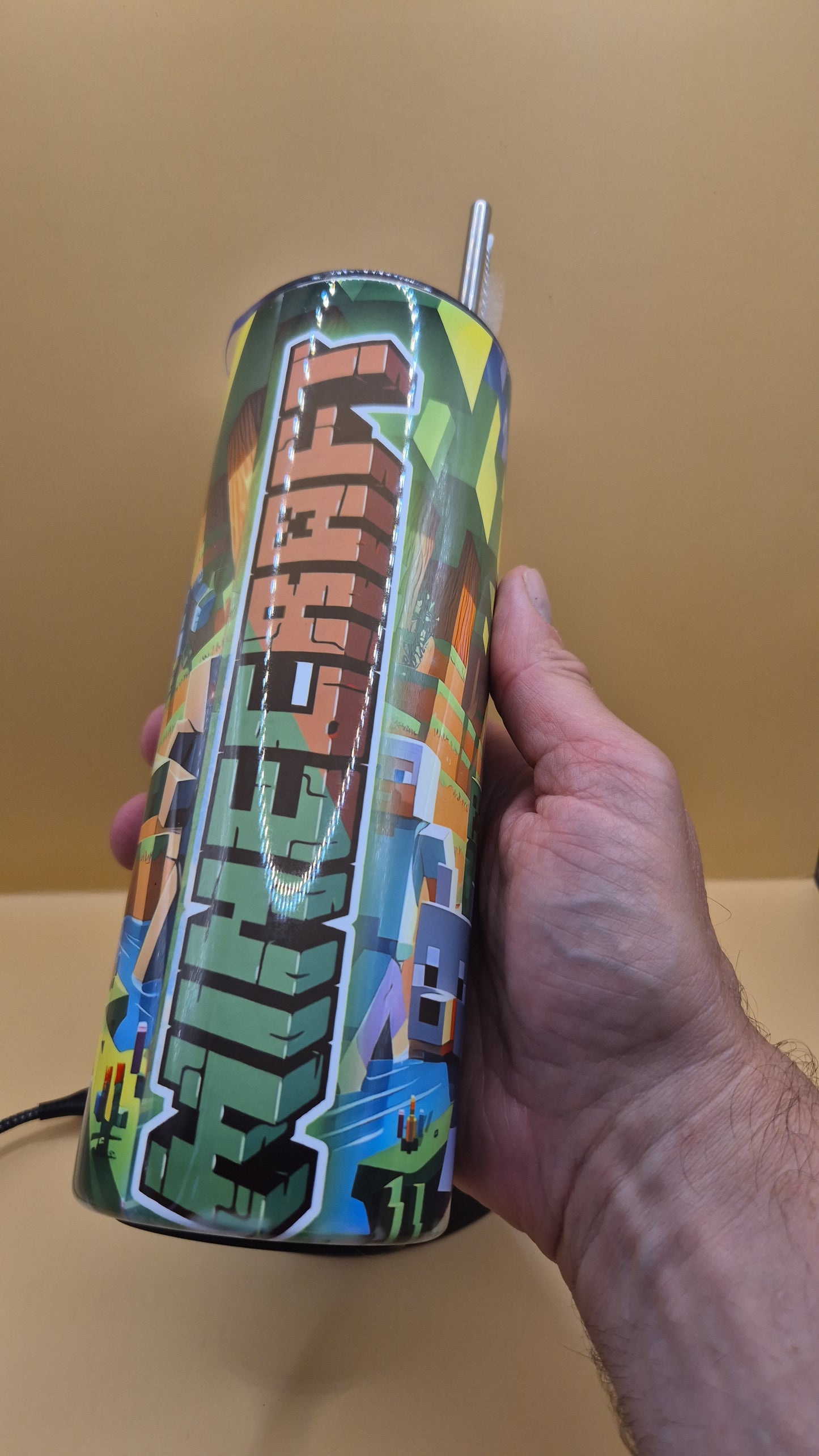 20 Game MINECRAFT Characters to choice Tumbler 600 ml hot and cold drinks