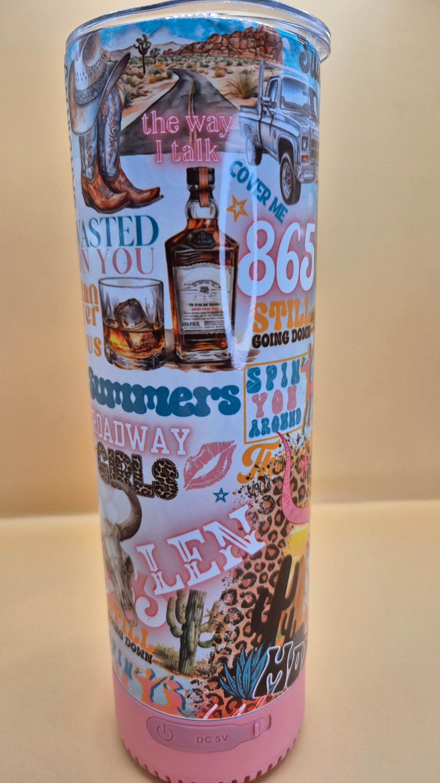 Tumbler with music !!! Personalized and sublimation product Country design