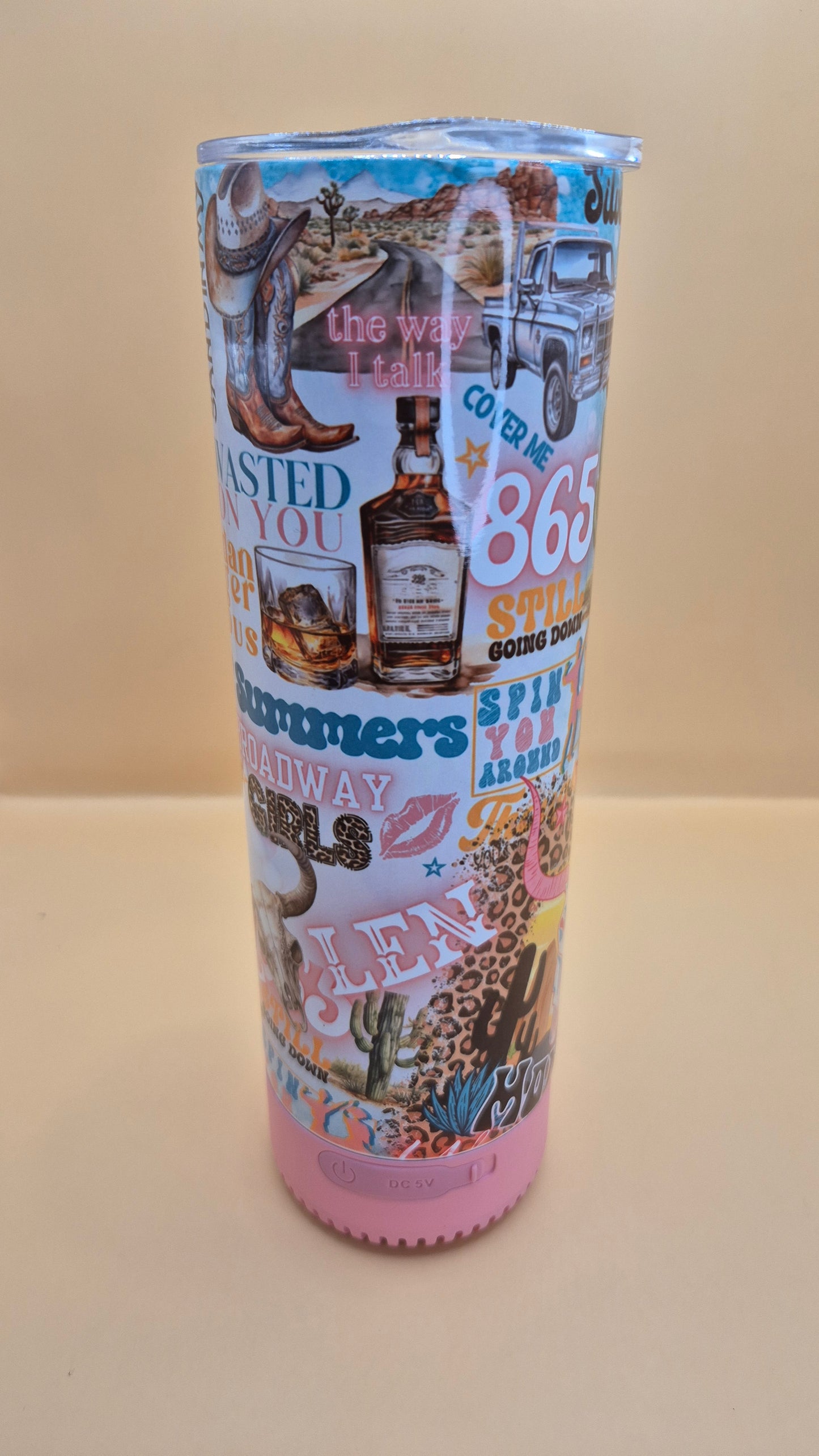 Tumbler with music !!! Personalized and sublimation product Country design