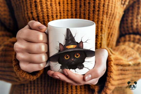 Halloween Cat 3D Drink Coffee 3D Mug- Perfect Gift