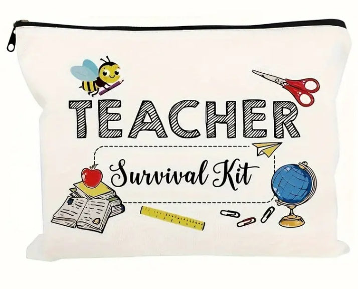 "Livin' That TEACHER Life" - A Fun and Colorful Pencil Case for Teachers