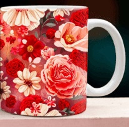 3D Valentine Mug Sublimation Teddy Bear na Heart / Mug sublimation