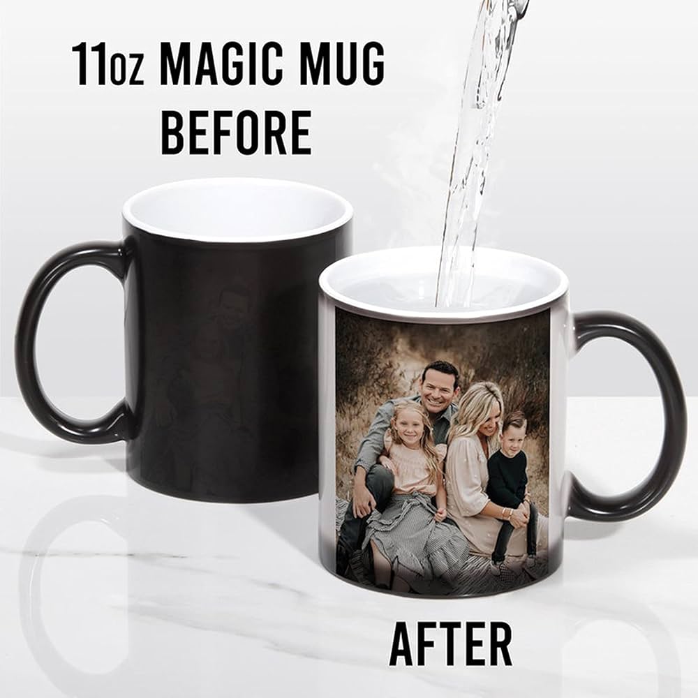 Personalized Mug with your picture MAGIC BLACK MUG