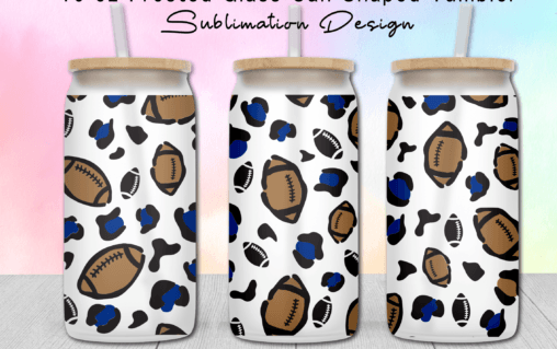 13oz Frosted Glass Tumbler - Kids and Summer Holliday design gifts 12 patterns