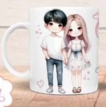 Cute Valentine's Day Mug Wrap , 11oz mug, dishwasher safe