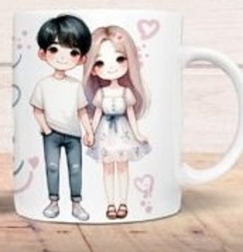 Cute Valentine's Day Mug Wrap , 11oz mug, dishwasher safe
