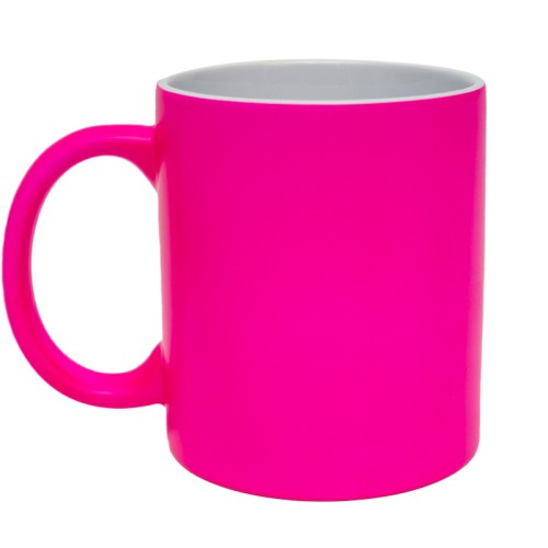 Personalized NEON Mug PINK - your txt or plain mug