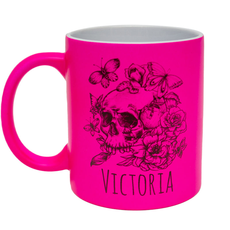Personalized NEON Mug PINK - your txt or plain mug