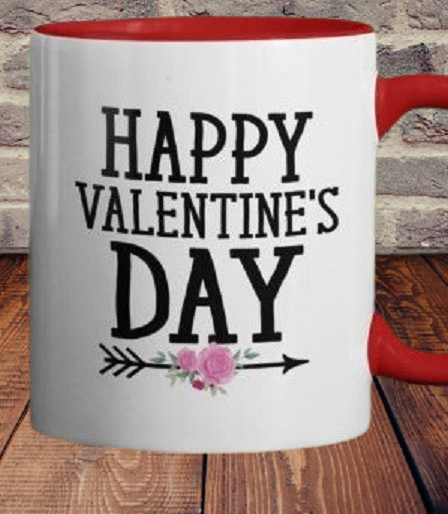 Happy Valentine's Day RED Mug Design , dishwasher safe dishwasher safe 11 oz mug
