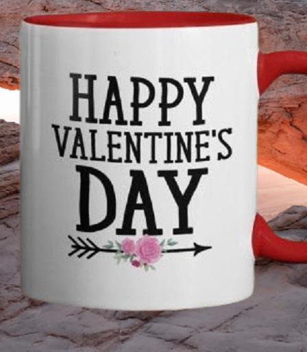 Happy Valentine's Day RED Mug Design , dishwasher safe dishwasher safe 11 oz mug