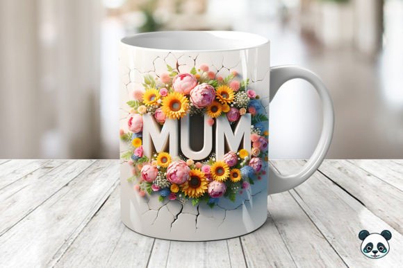 Love MUM 3D Mother's Day Mug /Mug Sublimation dishwasher safe
