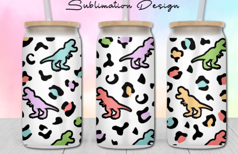 13oz Frosted Glass Tumbler - Kids and Summer Holliday design gifts 12 patterns