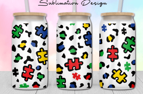 13oz Frosted Glass Tumbler - Kids and Summer Holliday design gifts 12 patterns