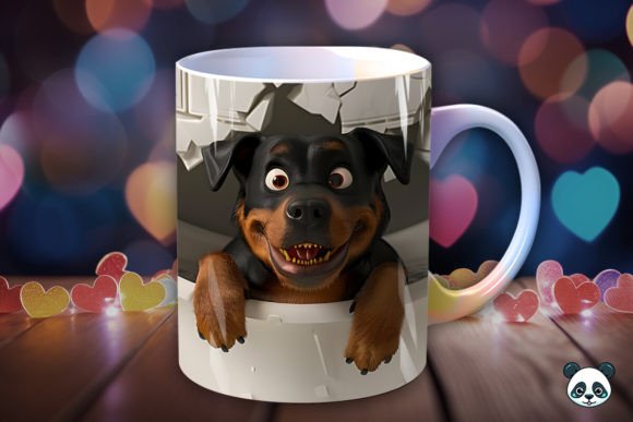 Dogs Bathing 3D Mug Novelty Gift for pet lovers him or her