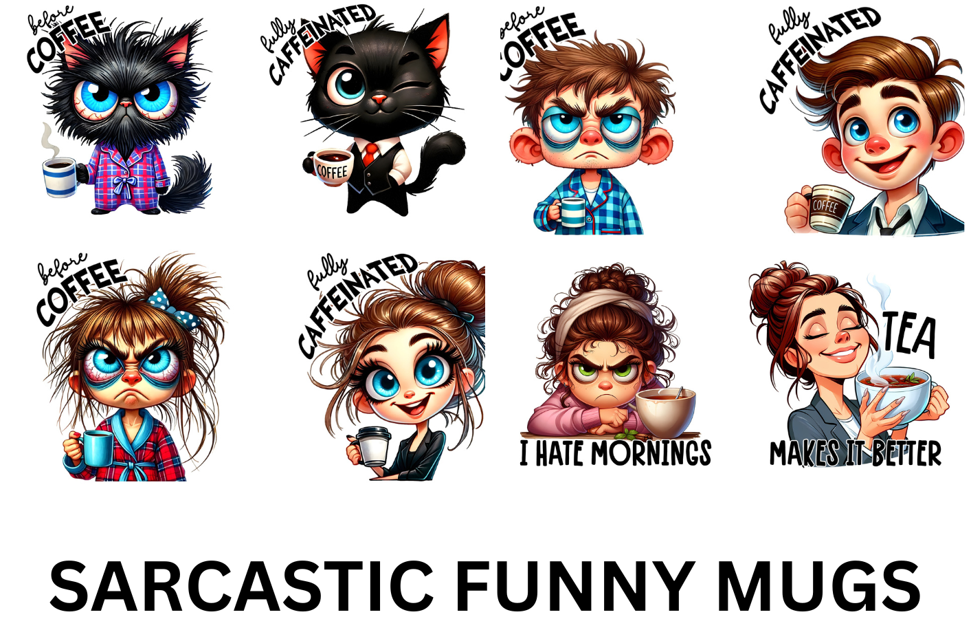 Sarcastic Coffee Mug – Funny Sublimation Wrap | Customizable with Name