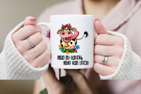 Sarcastic Funny Cow Mug /Sublimation, -Funny Novelty Gift MUG