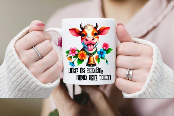 Sarcastic Funny Cow Mug /Sublimation, -Funny Novelty Gift MUG