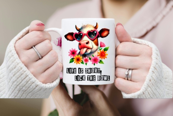 Sarcastic Funny Cow Mug /Sublimation, -Funny Novelty Gift MUG