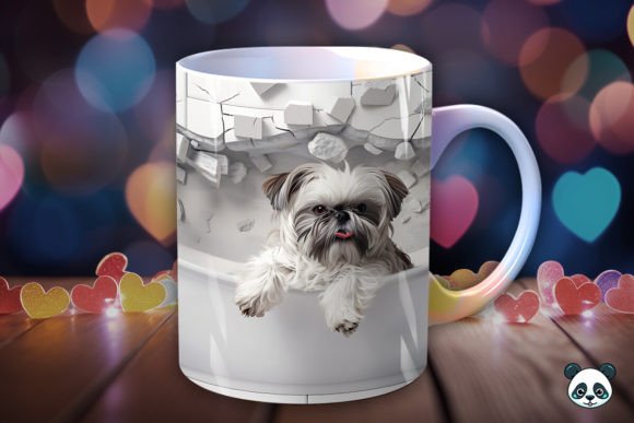 Dogs Bathing 3D Mug Novelty Gift for pet lovers him or her