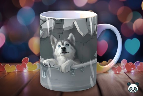 Dogs Bathing 3D Mug Novelty Gift for pet lovers him or her