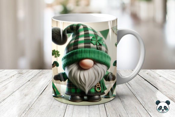 St. Patrick Gnome & Irish Flag 3D Mug 11 oz mug+coaster
