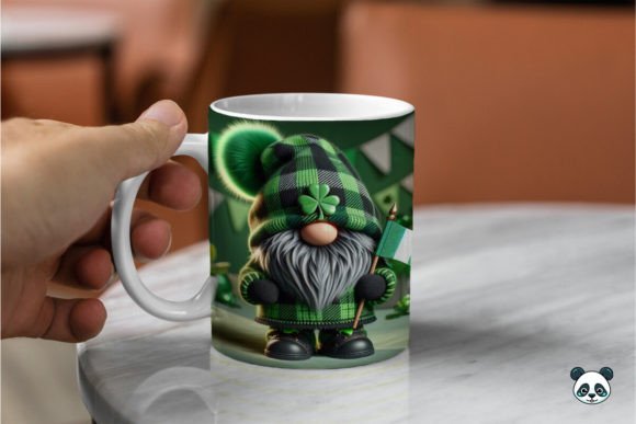 St. Patrick Gnome & Irish Flag 3D Mug 11 oz mug+coaster