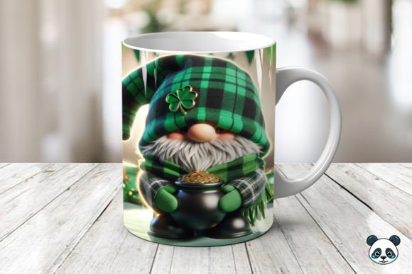 St. Patrick Gnome & Irish Flag 3D Mug 11 oz mug+coaster