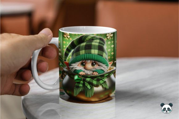 St. Patrick Gnome & Irish Flag 3D Mug 11 oz mug+coaster