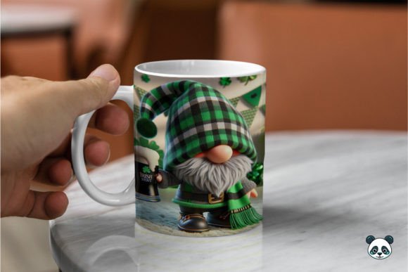 St. Patrick Gnome & Irish Flag 3D Mug 11 oz mug+coaster