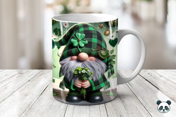 St. Patrick Gnome & Irish Flag 3D Mug 11 oz mug+coaster