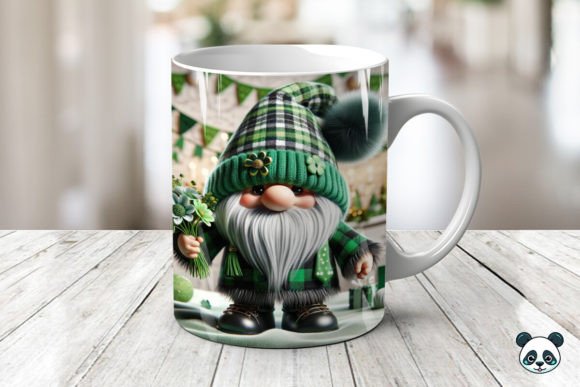 St. Patrick Gnome & Irish Flag 3D Mug 11 oz mug+coaster
