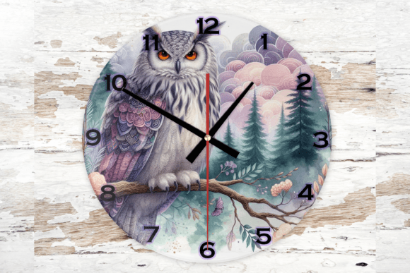 Wall Clock 30cm your home decor featuring an exquisite floral design and crafted from high-quality MDF