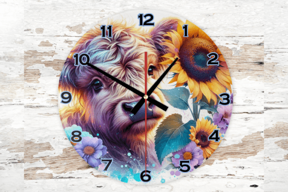Wall Clock 30cm your home decor featuring an exquisite floral design and crafted from high-quality MDF