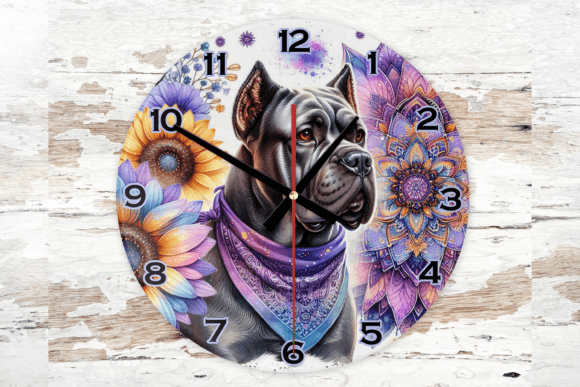 Wall Clock 30cm your home decor featuring an exquisite floral design and crafted from high-quality MDF