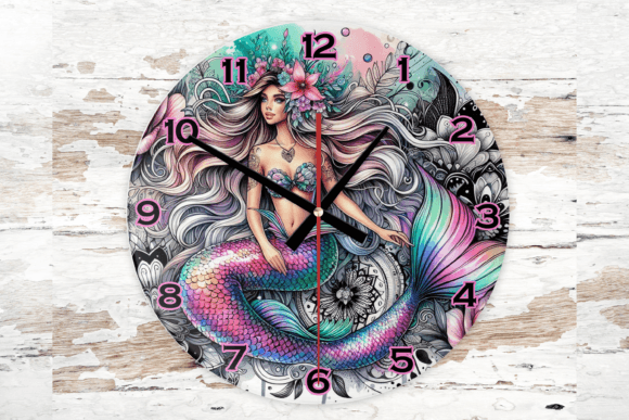 Wall Clock 30cm your home decor featuring an exquisite floral design and crafted from high-quality MDF