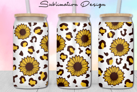 13oz Frosted Glass Tumbler - Kids and Summer Holliday design gifts 12 patterns