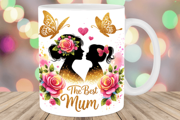 The Best Mum Butterflies Roses Mug / Mug Sublimation/Mothers day dishwasher safe